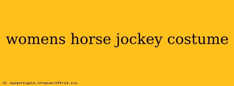womens horse jockey costume