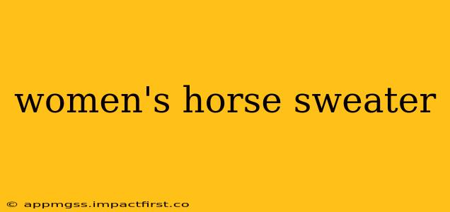 women's horse sweater