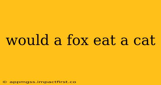 would a fox eat a cat